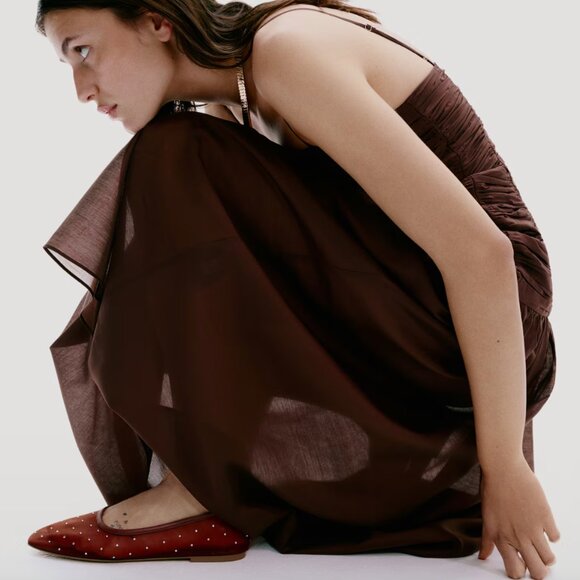 H&m Rhinestone-Embellished Ballet Flats size 9 - Picture 3 of 3